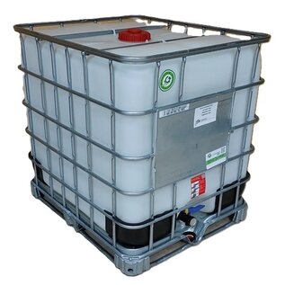 IBC Container Schütz MX1000 mit UN-Zulassung industriell gereinigt auf Stahlpalette