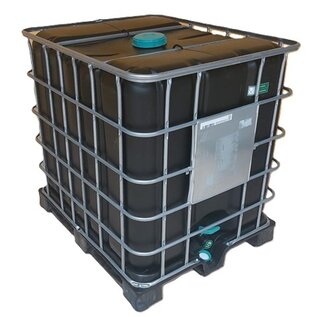 IBC Tank für Trinkwasser mit UV Schutz 1000 Liter NEU (mit neuer SCHWARZER Blase) auf Kunststoffpalette