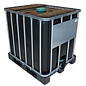 IBC Container 1000l für Trinkwasser mit UV Schutz 1000 Liter NEU (neue SCHWARZE Blase) auf Kunststoff- Palette