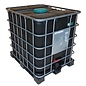 IBC Wassertank SCHWARZ 1000 Liter für Trinkwasser mit 225-Deckel auf Kunststoffpalette