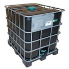 IBC Container 1000l rebottled Lebensmittel SCHWARZ auf Kunststoffp.