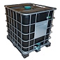 IBC Wassertank SCHWARZ 1000 Liter für Trinkwasser und Lebensmittel auf Metall- Kunststoffpalette