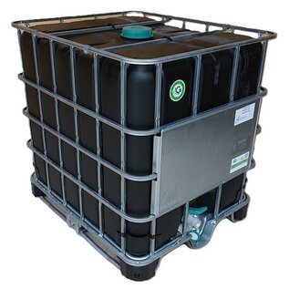Wassertank SCHWARZ 1000l mit IBC Container mit EX-Erdungskabel auf Komposit-Palette