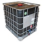 REKO Schütz MX 1000-Liter IBC mit UN-Zulassung SCHWARZ mit UV-Schutz auf Metallpalette
