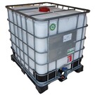 IBC Tank 1000 l WEISS auf Metall-VP-Palette