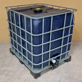 1000 Liter IBC Wassertank weiss bis schwarz auf Metall- oder Metall-PE-Palette