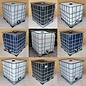 1000 Liter IBC Wassertank weiss bis schwarz auf Metall- oder Metall-PE-Palette