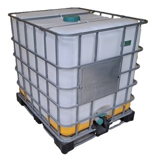IBC Faserplast & Mauser 1000 Liter NEU (neue Blase) auf Stahl-Kunststoff-Palette für Lebensmittel