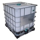 IBC 1000l Faserplast rebottled auf Hybrid-Palette