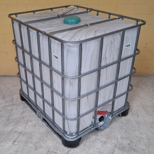 IBC Container 1000 Liter NEU MARMORIERT auf Stahl-Kunststoff-Palette