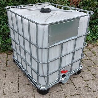 IBC Regenfass mit Deckel dunkel marmoriert 1000 Liter NEU auf Hybridpalette