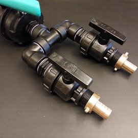 3-Zoll IBC Auslauf Doppel-Kugelhahn 3/4"AG