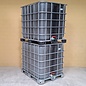2000 Liter IBC Container Trinkwasser GRAU-SCHWARZ mit Metallpalette