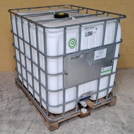 IBC Mauser Tank UN WEISS 1000l auf Holz-Palette