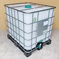 REKO 1000 Liter Schütz IBC WEISS NATUR auf Kunststoff-Palette