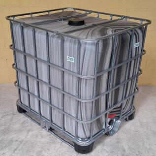 IBC Container 1000 Liter NEU DUNKEL GESTREIFT (ZEBRA) auf HYBRID-Palette
