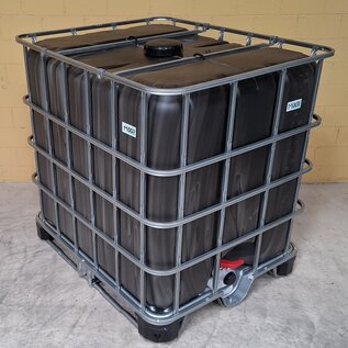 IBC 1000 Liter NEU DUNKEL MARMORIERT auf Stahl-Kunststoff-Palette