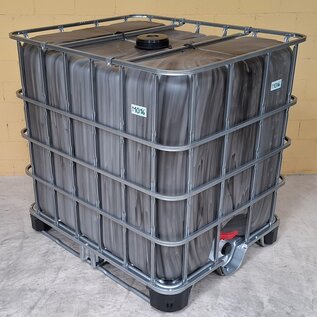 IBC 1000 Liter NEU DUNKEL MARMORIERT auf Stahl-Kunststoff-Palette