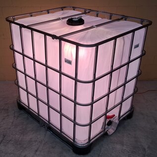 IBC 1000 Liter NEU MILCHIG MARMORIERT W022 auf HYBRID-Palette