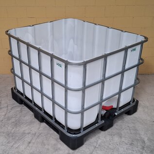 IBC 1000 Liter NEU MILCHIG MARMORIERT W022 auf HYBRID-Palette