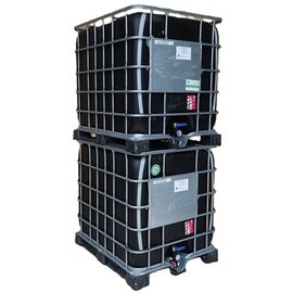 2x REKO Schütz IBC MX SCHWARZ 1000l UN auf Stahl-Kunststoff