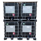 4x REKO Schütz IBC MX SCHWARZ 1000l UN auf Stahl-Kunststoff