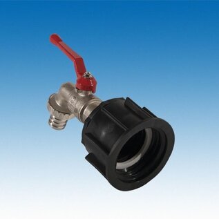 IBC Tank Anschluss mit Grobgewinde S60x6 inkl. Kugelhahn und Dichtung