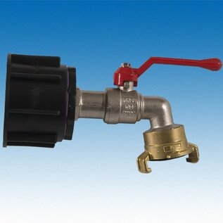 IBC Adapter S60x6 inkl. Messing Kugelhahn 3/4", Dichtung und GEKA