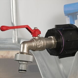IBC Regenwassertank Auslauf Kugelhahn Wasserhahn GARDENA