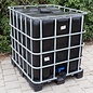 REGENWASSERTANK 1000-Liter SCHWARZ auf KUNSTSTOFFPALETTE mit Algenschutz