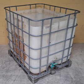 IBC Abfall-Mulde 1000 l auf Holzpalette Einweg