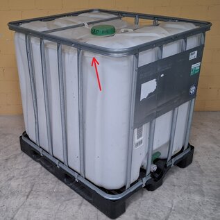 IBC Container für Abfall 1000 Liter (PE-lebensmittelecht) auf Kunststoff-Palette gebraucht oder gespült