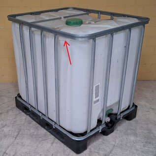 IBC Container für Abfall 1000 Liter (PE-lebensmittelecht) auf Kunststoff-Palette gebraucht oder gespült
