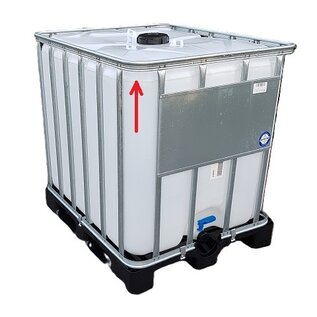 IBC Container für Abfall 1000 Liter (PE-lebensmittelecht) auf Kunststoff-Palette gebraucht oder gespült