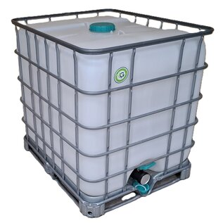 IBC Wassersammler 1000L auf verzinkter Metallpalette