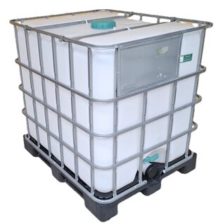 IBC Container 1000 Liter NEU (neue Blase) auf Kunststoff-Palette für Lebensmittel