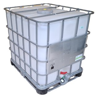1000 Liter IBC Trinkwasser Container mit GROSSEM EINLAUFDECKEL