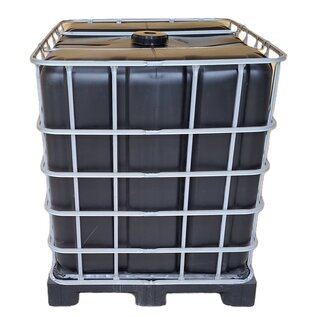 IBC Wassertank für Lebensmittel mit UV Schutz 1000 Liter NEU (mit neuer SCHWARZER Blase) auf Kunststoff-Palette