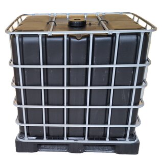 IBC Wassertank für Lebensmittel mit UV Schutz 1000 Liter NEU (mit neuer SCHWARZER Blase) auf Kunststoff-Palette