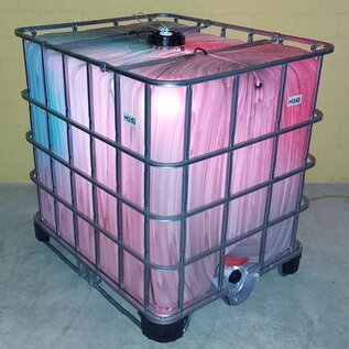 IBC 1000 Liter NEU DUNKEL MARMORIERT M012 auf Stahl-Kunststoff-Palette