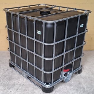 IBC 1000 Liter NEU DUNKEL MARMORIERT M005 auf Stahl-Kunststoff-Palette