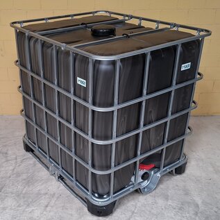 IBC 1000 Liter NEU DUNKEL MARMORIERT M007 auf Stahl-Kunststoff-Palette