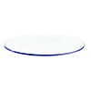 APS-Germany Bord "Enamelware" | Emaille | Ø 26 cm x H 2 cm | Wit/Blauw