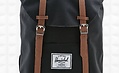 Black and brown backpack