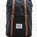 Black and brown backpack