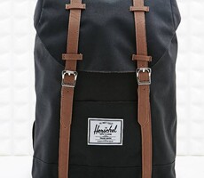 Black and brown backpack