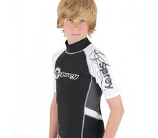 Osprey (OSX) Rash Vest jongen Zwart/Wit