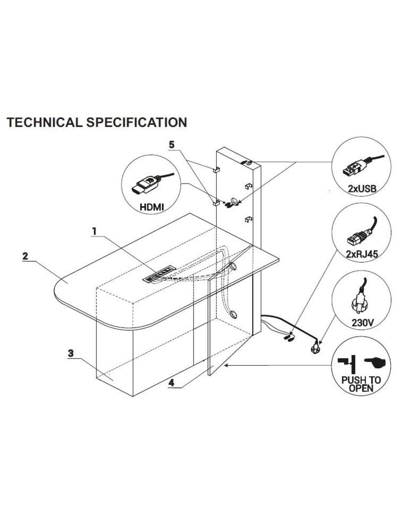 MDD MDD Multimedia vergadertafel laag of hoog