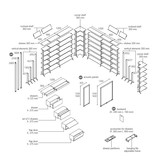 Alias Alias Aline dubbele modulaire boekenkast