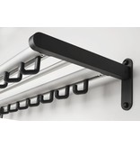 Functionals Functionals Tertio W2 aluminium wandkapstok met haken